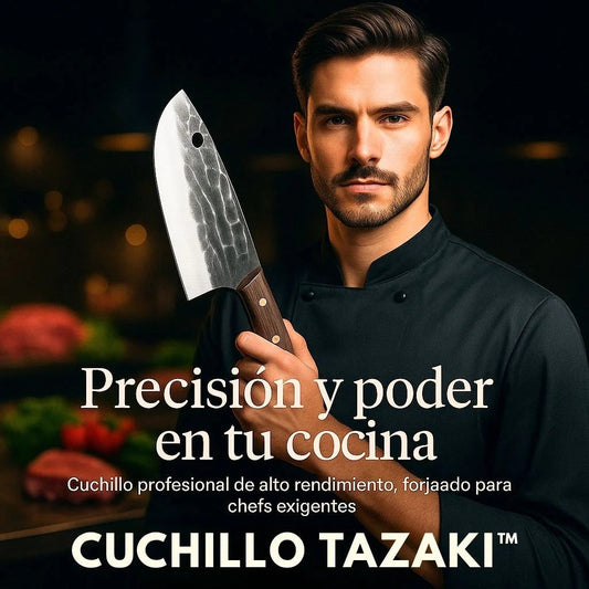 🔪 Cuchillo Profesional Japones Tazaki ® de Acero Inoxidable — El Más Filoso del Mundo ✨🏆