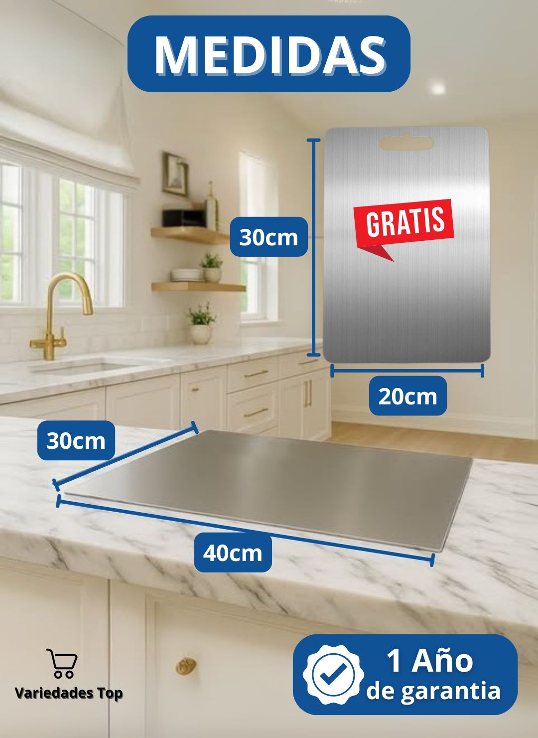 TABLA PARA PICAR PREMIUM - ⭐⭐⭐⭐⭐ Incluye tabla pequeña GRATIS 🎁